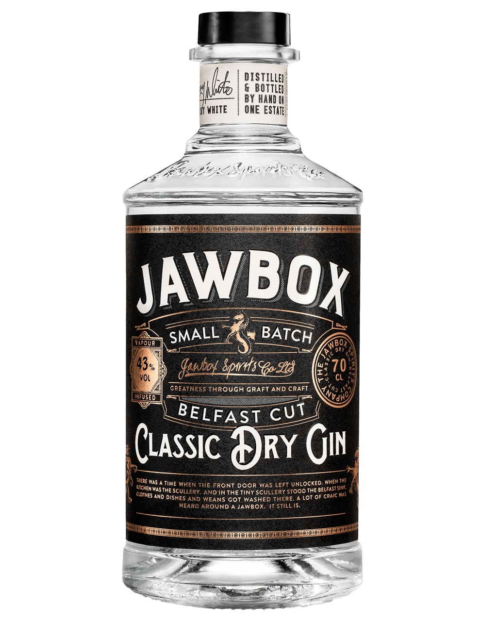 Jawbox Belfast Cut Classic Dry Gin 700mL Boozy