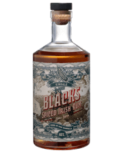  Blacks Spiced Irish Rum<br>700ml  700ML Blacks Spiced Irish Rum is the first ever Irish Rum. Small batch and handcrafted from the finest Sugar Cane Molasses. Blacks have mastered fermentation, distillation and maturation to bring you Irelands first rum. Limited edition bottles now available in Australia.