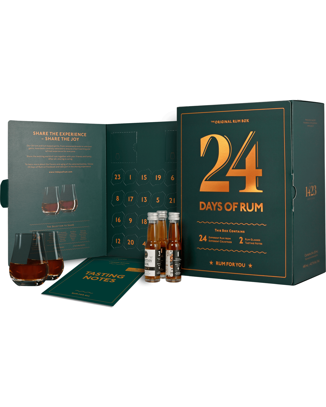 24 Days Of Rum Christmas Advent Calendar Bottles 20ml (Unbeatable