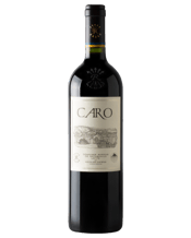  Bodegas Caro Caro 2019  750ML The name Caro is simplythe combination of the first two letters from the surnames of the two prestigious wine families who have come together to create this brilliant project, Catena & Rothschild.Subtle, nuanced and perfumed, Caro is a wine that carries its structure and concentration lightly, with graphite, cassis and blueberry flavours, fresh acidity and harmonious, caressing tannins.