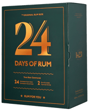  24 Days Of Rum Christmas<br>Advent Calendar... 480ML 24 Days of Rum, created by 1423, is a tasting box with 24 rums from 24 countries built in the style of an advent calendar.The taste and strength varies from rum to rum, and you will taste both sweet and dry rum.The box includes 24 miniature bottles 20mL andtwo qualitative tasting glasses.It's theperfect present to give for rum lovers and enthusiasts, including yourself.