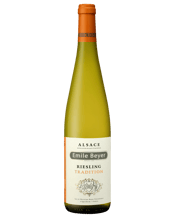  Domaine Emile Beyer Riesling<br>Tradition 2019  750ML Riesling is the signature varietal of Alsace in France and produces the region’s finest wines. Awarded with a “Coup de cœur" (= favourite) prizeby the 2018 guide of prestigious Revue des vins de France (RVF), the Domaine Emile Beyer is a true rising star in the region. In Eguisheim (Alsace) since 1580, Emile Beyer has preserved family know-how for 14 generations. Christian and Valérie Beyer now manage this 17 hectares estate, half of which is located on the Grands Crus and Lieux-dits hillsides.
