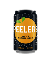  Peelers Vodka Orange Soda<br>Cans 375ml  375ML Clear, orange coloured vodka premix with an intense burst of sweet, candied orange aroma. On the palate it delivers a lively carbonation that enhances the vibrant, orange-soda like sweetness, balanced with subtle tangy acidity.<br />Produced by or on behalf of Pinnacle Drinks, part of Endeavour Group Limited.
