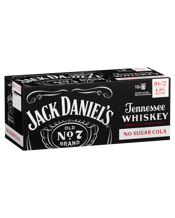  Jack Daniel's Whiskey & No<br>Sugar Cola Cans... 3750ML Jack Daniel’s Old No. 7 is charcoal mellowed drop by drop, giving our whiskey its unique flavour. Enjoy it perfectly mixed with no sugar cola.
