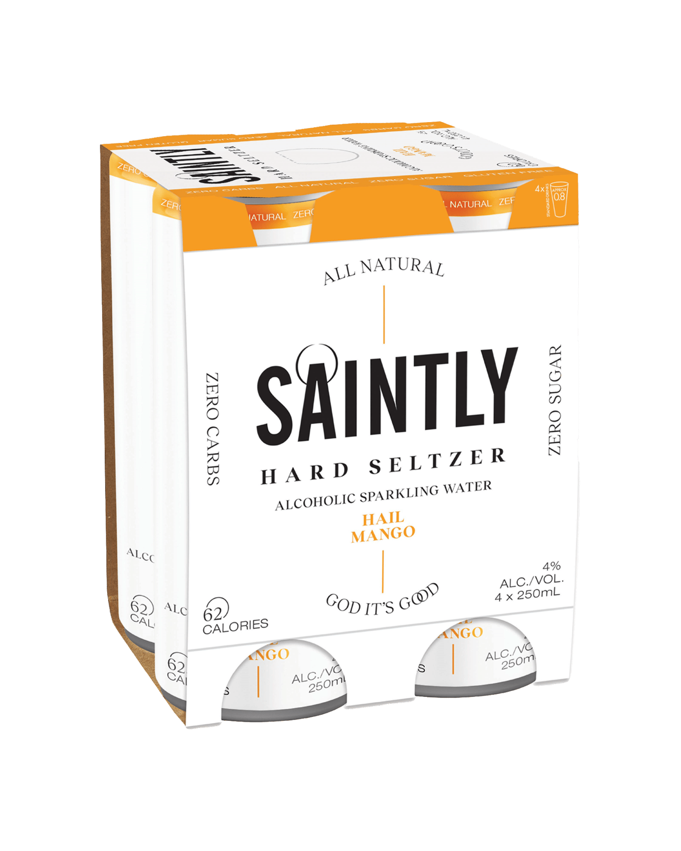 Buy Saintly Hard Seltzer Hail Mango 4 Cans 250ml Online (Lowest Price
