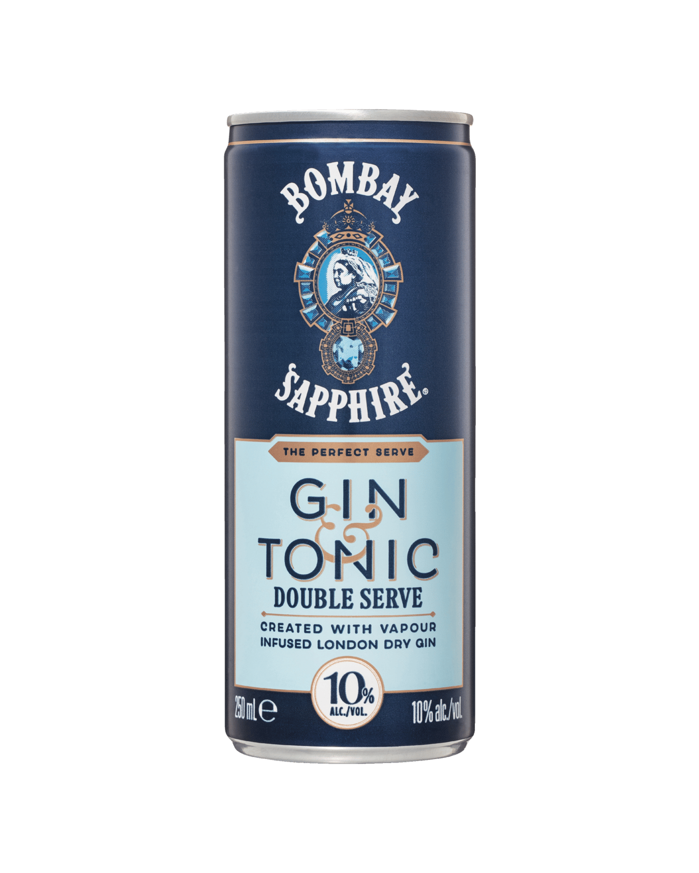 Buy Bombay Sapphire Gin & Tonic Double Serve 10 Cans 250ml Online