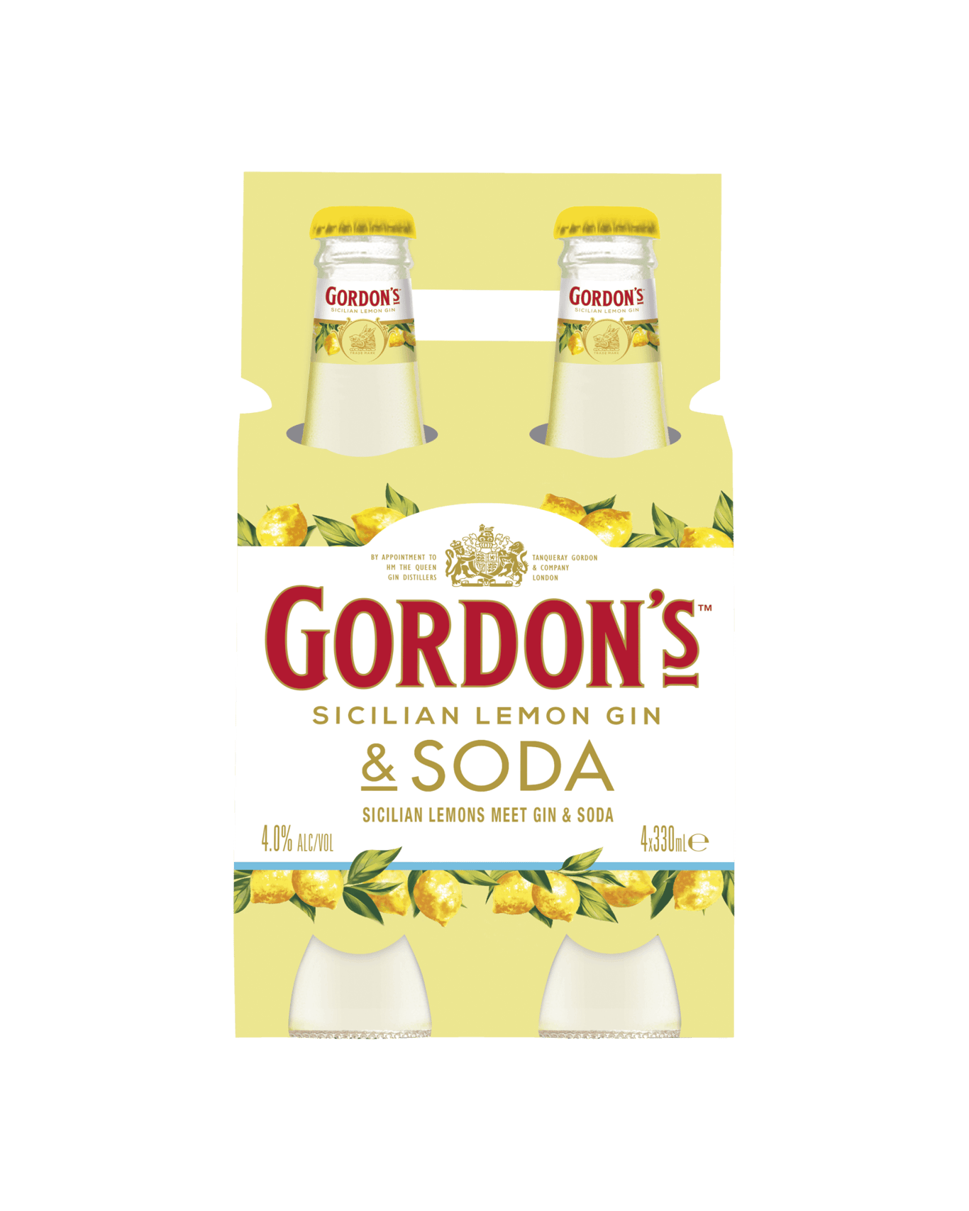 Buy Gordons Sicilian Lemon Gin & Soda Bottles 330ml Online (Lowest