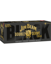  Jim Beam Black Double Serve<br>Bourbon & Cola... 375ML The name that is synonymous with Bourbon, Jim Beam, is mixed with Cola to a recipe that has been pleasing drinkers for many years. This is more of the quality Bourbon and less cola for Jim Beam lovers.