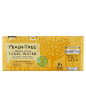  Fever Tree Indian Tonic<br>150ml X 8pk  150ML Premium Indian Tonic Water is made with the finest quinine from the Democratic Republic of the Congo and a touch of Mexican bitter orange for a refreshing, subtle citrus taste and aroma. Gluten Free. Non-GMO certified. Naturally sourced ingredients, no artificial sweeteners.