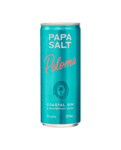  Papa Salt Paloma Cans 250ml  250ML Papa Salt is an easy-drinking gin that celebrates the subtle taste of native Australian botanicals. Flavours are brightened with hibiscus and citrus peel - all wrapped up with subtle notes of nutty wattleseed, the zing of ginger and a hint of salinity.