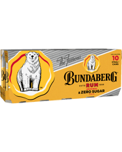 Bundaberg Rum & Zero Sugar<br>Cola Cans 10x375ml... 375ML A smooth-well rounded oak flavour with a distinctive woody aroma, mixed with sweet caramel and subtle notes of toffee and butterscotch.