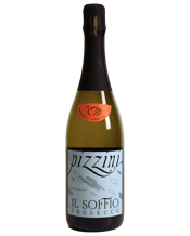  Pizzini Il Soffio King<br>Valley Prosecco  750ML This wine is a light straw colour with lime hues. The nose explodes from the glass with sweet sherbet, lemon, lime and jasmine aromas. Yeasty and earthy characters add complexity, with added brioche notes. The palate is creamy and refreshing zingy with lemon, lime acidity. The wine has lovely length and softness with a touch of sweetness but a long dry finish. Serve with Sydney rock oysters or lightly grilled scallops topped with lemon zest.
