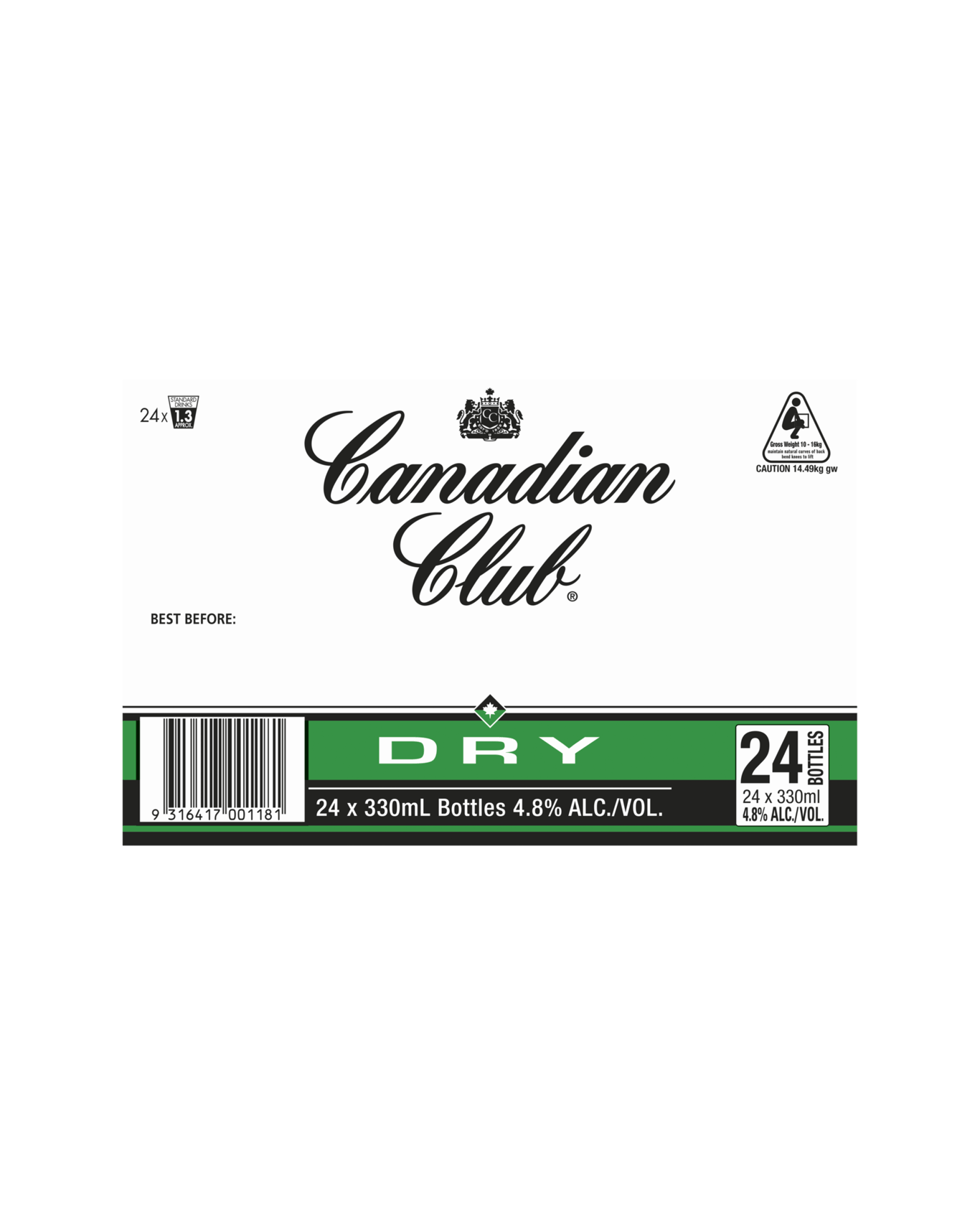 Buy Canadian Club Whisky & Dry 330mL Dan Murphy's Delivers