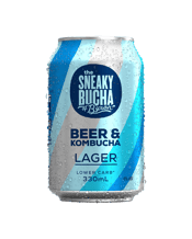 Lager Beer & Bucha Can 330mL