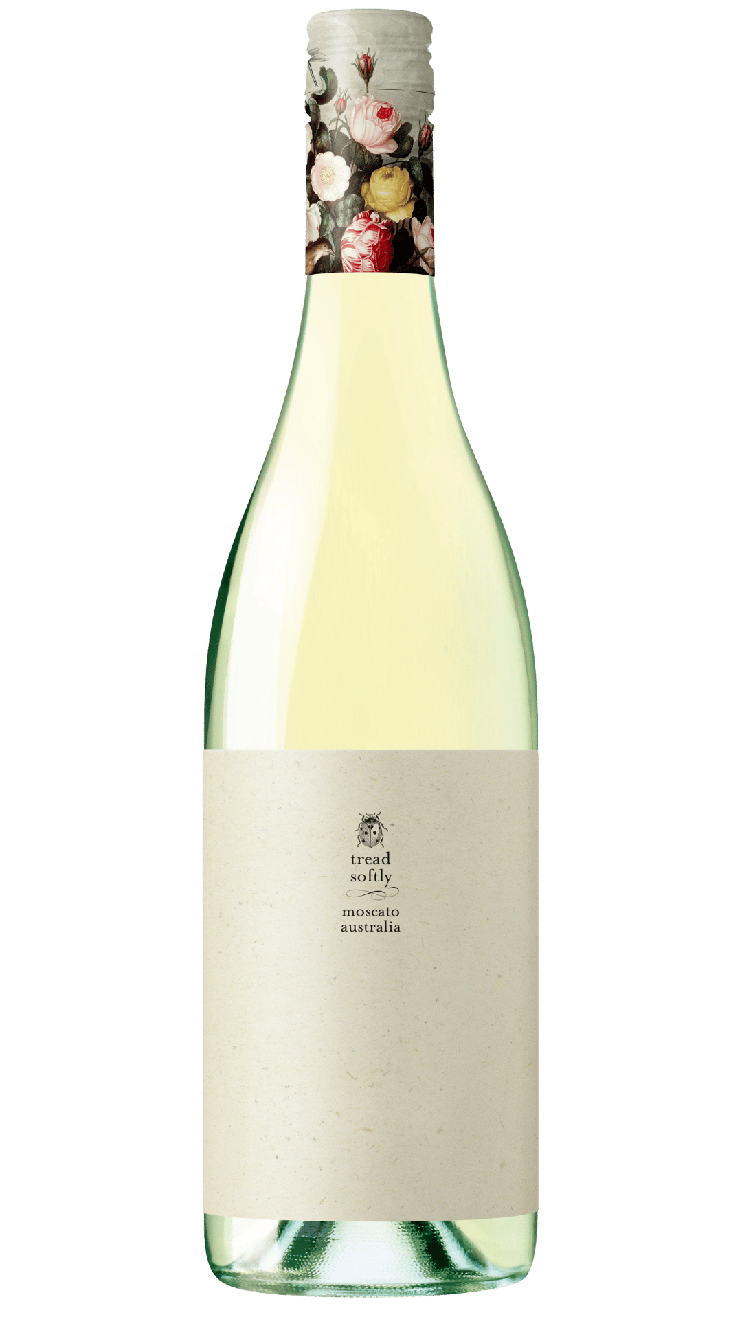 A bottle of Tread Softly Moscato