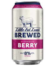 Little Fat Lamb Berry 375ml  1500ML Little Fat Lamb celebrates a range of brewed beverages founded on using the best available locally sourced ingredients. Now coming in a new 4 pack, the refreshing Berry flavours makes this incredibly brewed beverage an ideal summer drink.