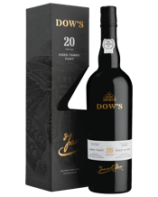  Dow's 20 Years Old Tawny<br>Port  750ML With a polished brown centre and orange-amber edges, this wine has a honeysuckle scent with discreet butterscotch notes. Refined and balanced on the palate, flinty and mellowed tannins meld with concentrated red berry fruit and lifted mineral freshness. Nuanced flavours of tobacco lead to a focused, dry finish. For some, Dow’s 20 Year Old is the perfect example of an aged tawny Port, an elegant balance of mellow fruit combines with the complex characteristics from prolonged wood-ageing.
