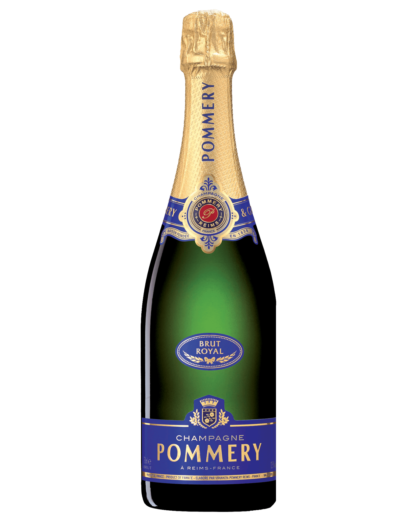 A bottle of Pommery Brut Royal Champagne