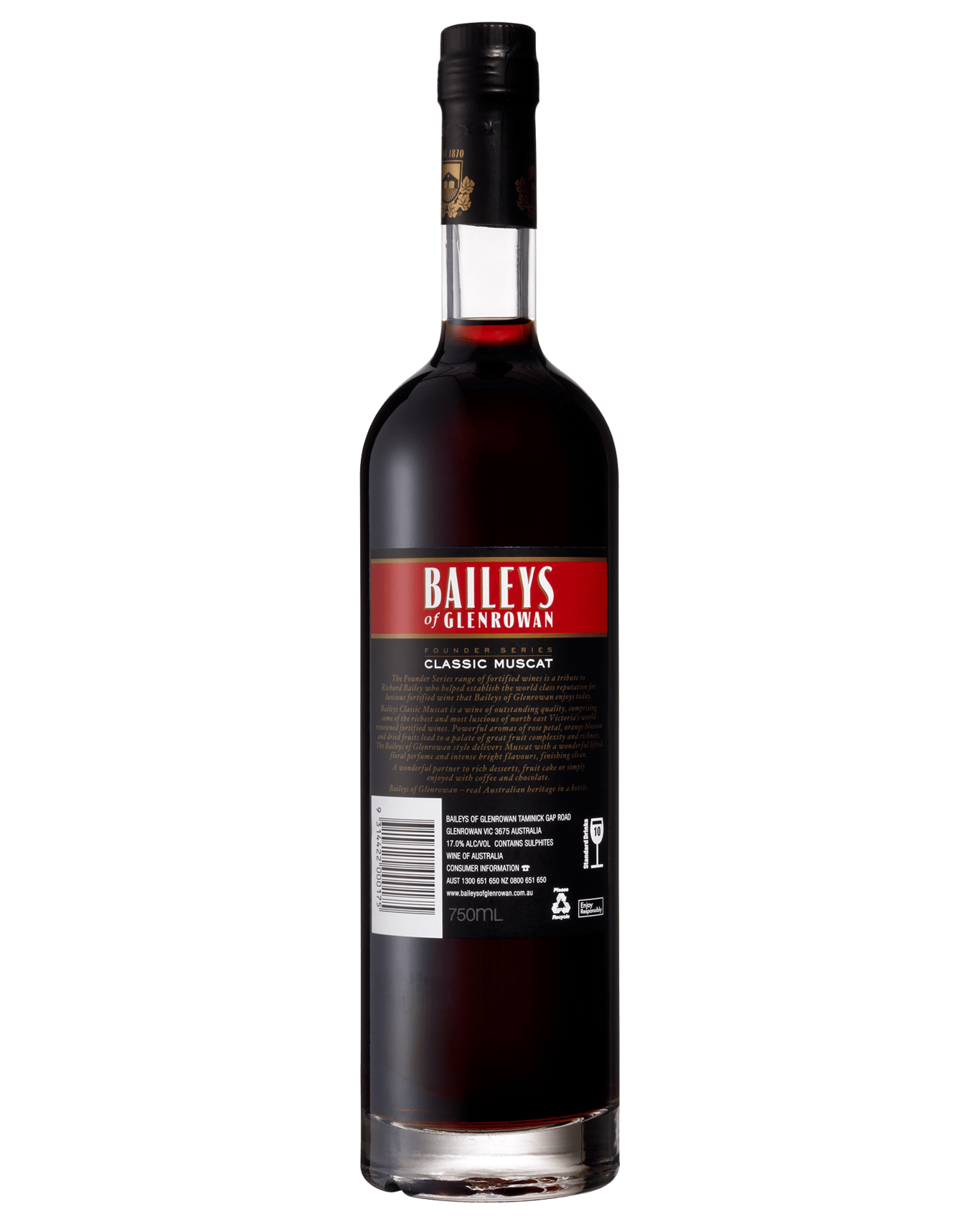 Buy Baileys Of Glenrowan Founder Classic Muscat Online (Lowest Price