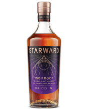  Starward 100 Proof Single<br>Malt Australian... 700ML Fortis, meaning ‘brave, bold’ is an Australian single malt whisky which celebrates local ingredients and the red wine barrel maturation Starward is known for. The first higher ABV release for Starward, Fortis is matured in 100% American Oak red wine barrels to give it a fuller and richer mouthfeel.