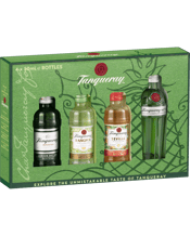 Tanqueray Miniatures Gift<br>Pack 4x50ml 4 x 50mL Explore the unmistakeable taste of Tanqueray with this gift pack and create the perfect G&T. This pack contains: 1 x Tanqueray London Dry Gin 50mL 1 x Tanqueray Rangpur Gin 50mL 1 x Tanqueray Flor De Sevilla Gin 50mL 1 x Tanqueray No. Ten Batch Distilled Gin 50mL