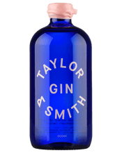  Taylor & Smith Gin 500ml  500mL Taylor and Smith Gin is evenly balanced, complex and aromatic making for a lovely Dry Martini or Gin & Tonic with cucumber.