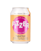  Moon Dog Fizzer Tropical<br>Crush Seltzer Can... 330ML From the team at Moon Dog, this Tropical Crush seltzer has downright delicious bursts of passion fruit, mango, orange and pineapple for ridiculously refreshing drinking. All Moon Dog Fizzer alcoholic seltzers are Australian-made, low calorie, low carb, low gluten and are bursting with all natural fruit flavours.