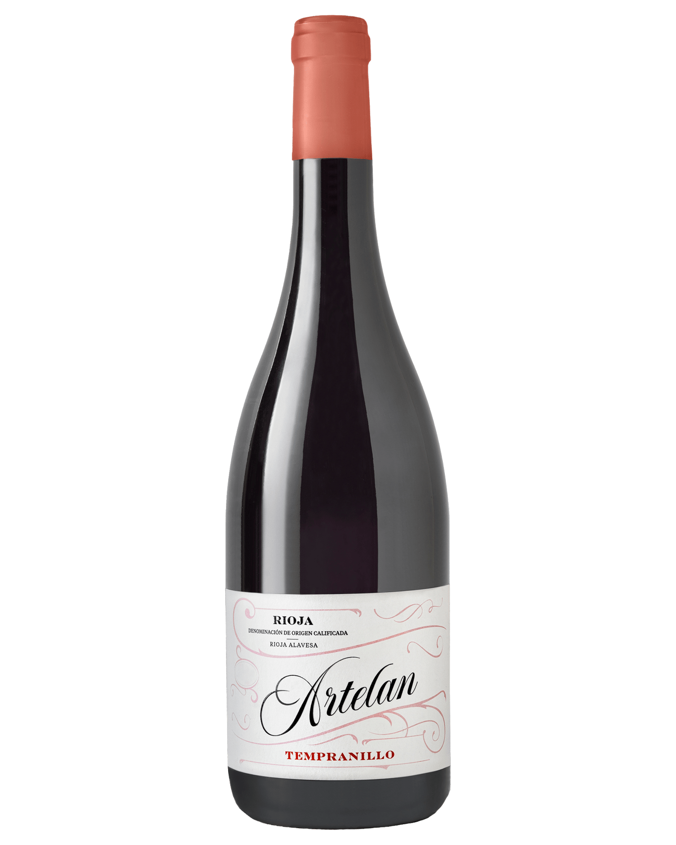A bottle of the Artelan Rioja Tempranillo