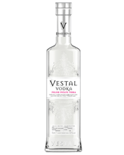  Vestal Vodka 700ml  700ML Superior ingredients in, superior liquid out; that's how it goes at Vestal. That's why only the best Asterix, Innovator and Russett Burbank Potatoes are blended to make our crafted potato vodka.<br><br />Then, we distil once in a vintage 26-plate column still and filter once through charcoal. On the nose, you'll detect elegant floral notes reminiscent of red apple skins. The palate will initially celebrate traces of lime and kiwi, followed by the pleasant surprise of mint choc-chip ice cream (ye