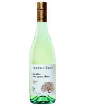  Pepper Tree Semillon<br>Sauvignon Blanc  750ML An expressive blend combining passionfruit and gooseberry fruit notes of Orange Sauvignon Blanc with the crisp lemonade and lime cordial of Hunter Valley and premium parcels of Riverina Semillon. The palate is vibrant and lively with subtle nettle and lemon flavour. Well balanced acidity with a crisp, dry finish.