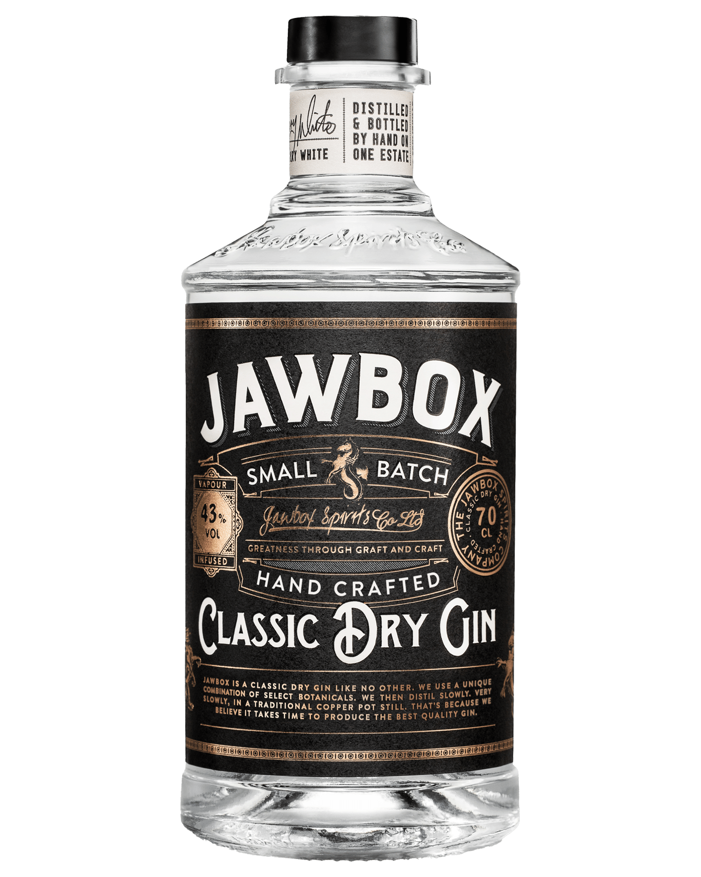 Bottle of Jawbox Small Batch Dry Gin