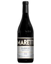 Maretti Barolo  750mL A wonderful Barolo from Maretti showcasing great value for the region. The colour is dark garnet with ruby highlights. It has a clear-cut, intense nose with overtones of roses, spices, earthy undertones with nuanced vanilla notes. The taste is dry, but soft, full-bodied, velvety and well balanced, and is very long-lasting. Classic Barolo like this works well with rich braised meat dishes or a mushroom risotto.