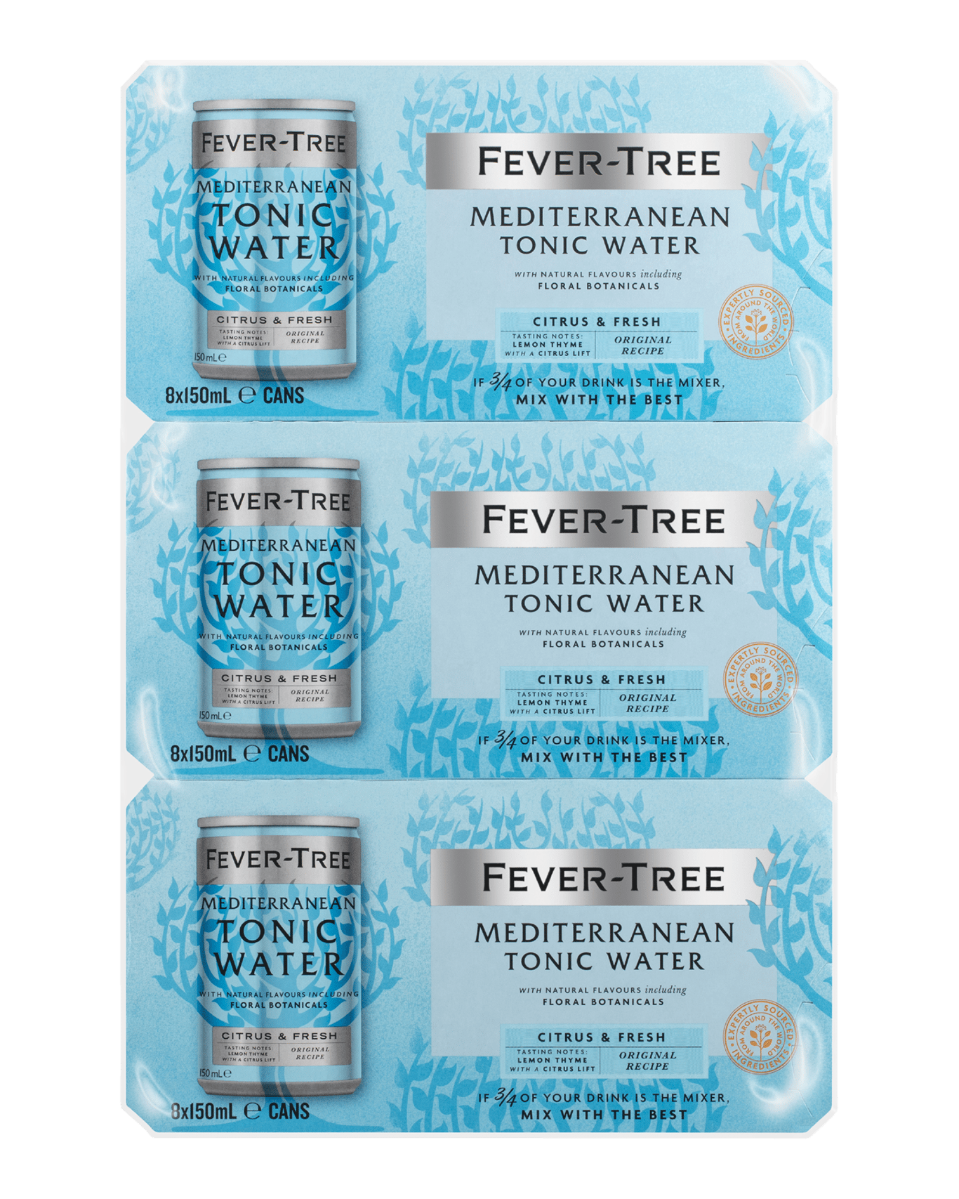 Buy Fevertree Fevertree Mediterranean Tonic Water Cans 150ml 8pk Online (Lowest Price