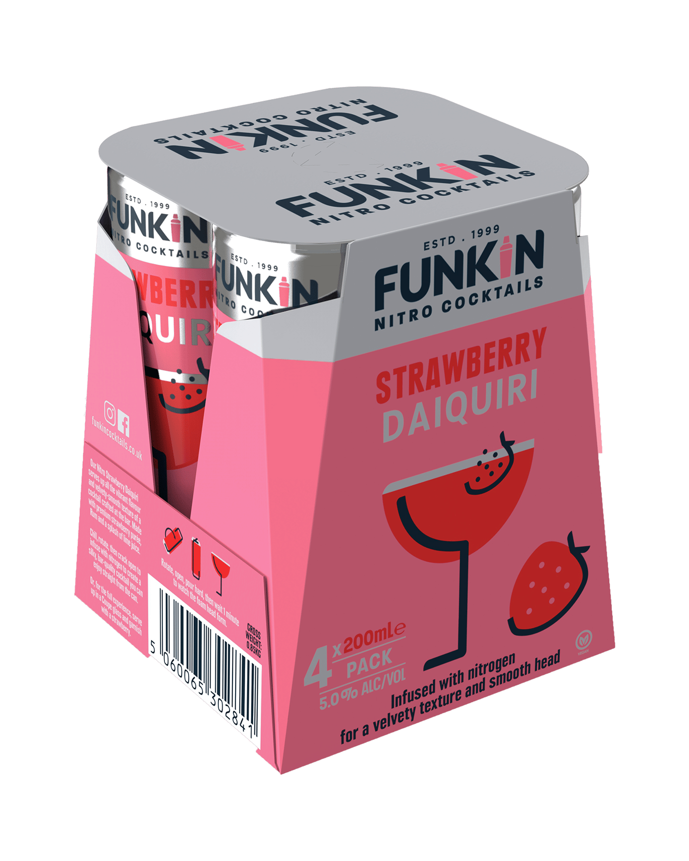 Buy Funkin Strawberry Daiquiri 6x4x200ml Online (Lowest Price Guarantee