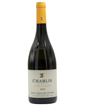  Eleni & Edouard Vocoret<br>Chablis  750mL This is an outstanding Chablis that comes from a vineyard that sits just below the superlative Premier Cru, Montée de Tonnerre. With a level of quality and concentration that is comparable to Premier Cru Chablis, there is a weight and breadth to the palate that is beautifully accentuated by stonefruit and citrus notes, steely acidity and a crushed stone-like minerality.