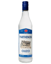  Parthenon Ouzo 700ml  700mL Parthenon Ouzo is distilled with the finest aniseed and traditional recipe of aromatic hearbs. Sip a chilled glass after dinner to aid with digestion and laughs.