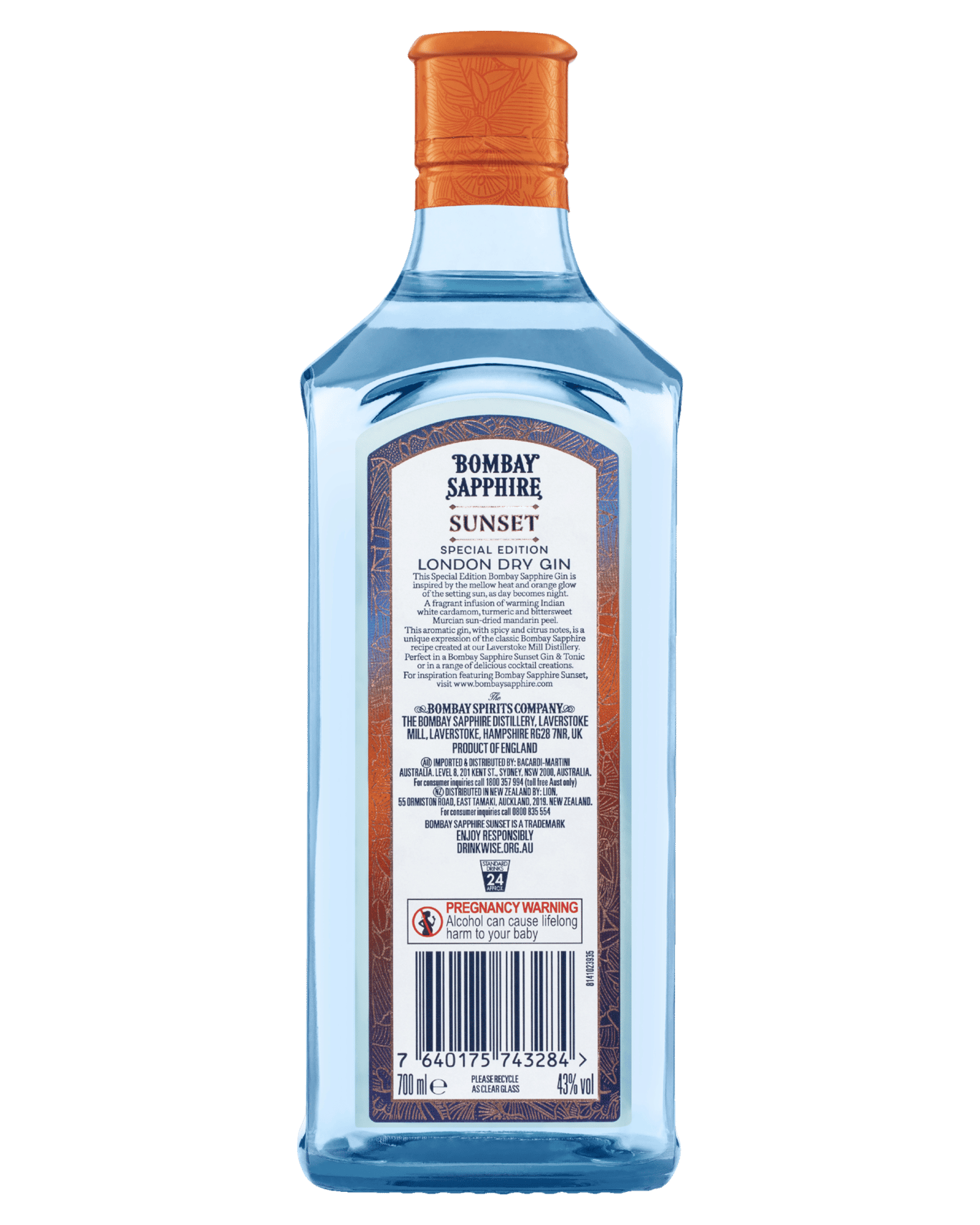 Buy Bombay Sapphire Sunset Gin 700ml Online (Lowest Price Guarantee