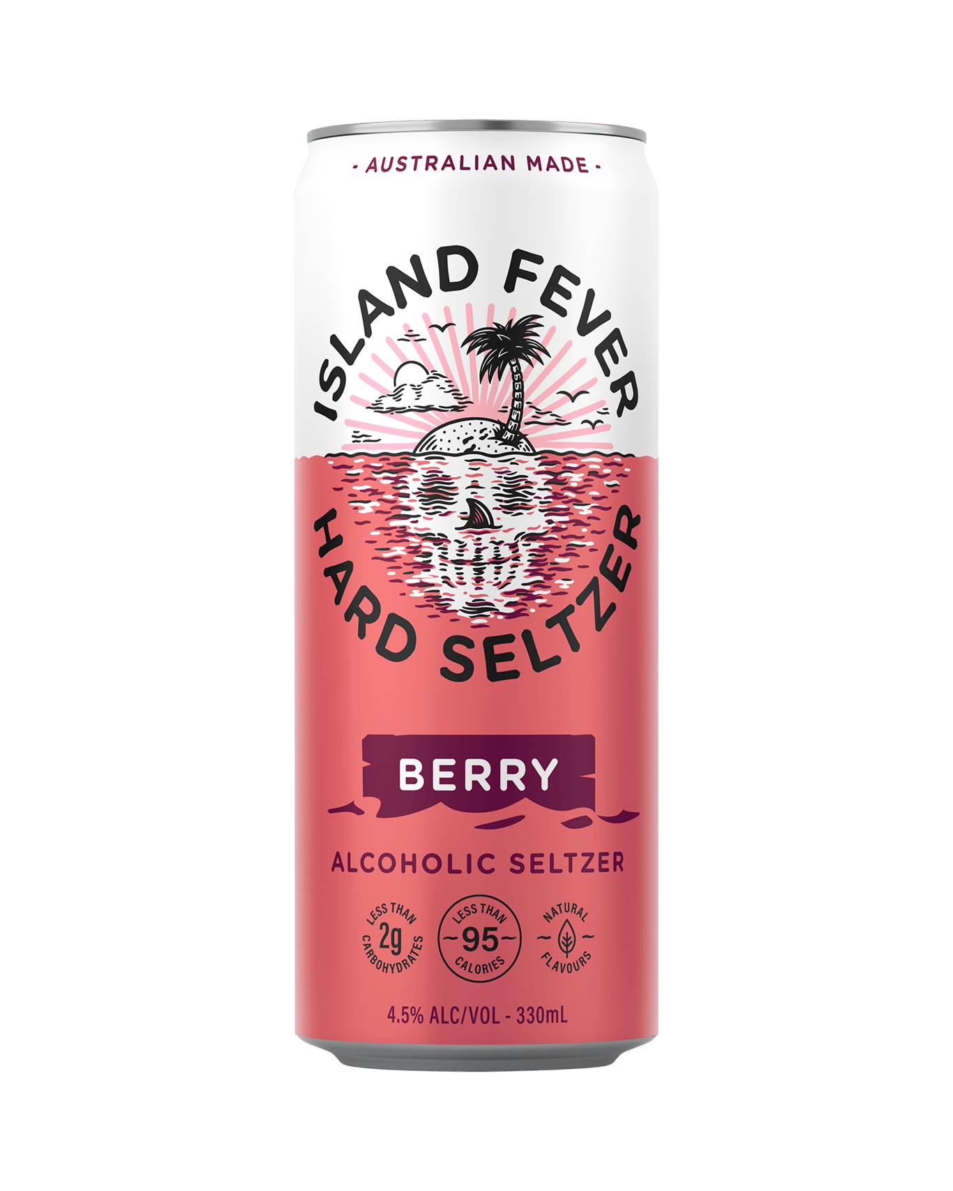 A can of the Island Fever Berry Seltzer 