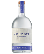  Archie Rose Distilling Co.<br>Bone Dry Gin 700ml... 700ML Bone Dry Gin features juniper that has been distilled three different ways using our copper pot-column hybrid vacuum stills - the only example of their kind in the world. These world-class stills eliminate the damaging impact of heat on delicate botanicals, leaving us free to explore the many attributes of this multifaceted ingredient. To draw out a multitude of diverse flavours from our Macedonian juniper, this hand foraged ingredient was both cold and hot distilled to create three distinct exp