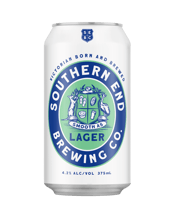  Southern End Brewing Lager<br>Cans 375ml  375ML With restrained bitterness and perfect balance, Southern End Smooth as Lager is brewed in Victoria for those seeking effortless refreshment and sublime drinkability.