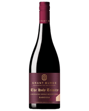  Grant Burge Holy Trinity Gsm<br>2018  750ML The Holy Trinity has aged into a beautifully soft and spicy classic that every Barossa lover will recognize. Its vibrant plum and raspberry flavors have mellowed into a smooth, "sweet spice" richness, with lovely hints of cocoa and white chocolate coming forward. The texture is now pure silk on the palate, making it an incredibly elegant and easy-drinking red that feels light enough to enjoy anytime but deep enough to truly savor.