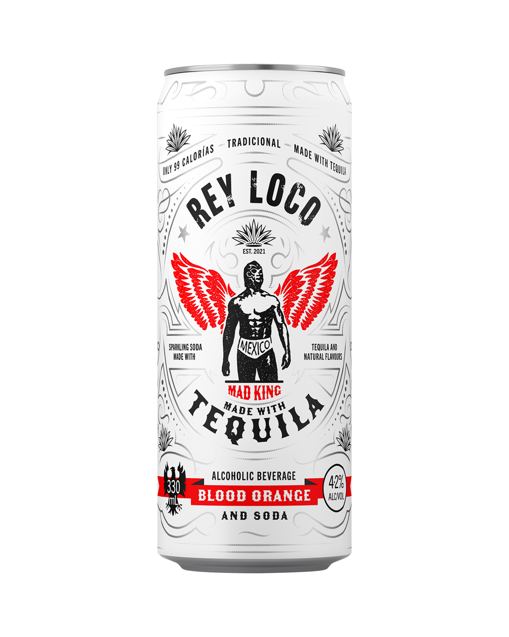 Buy Rey Loco Tequila Blood Orange & Soda Can 330ml Online (Lowest Price