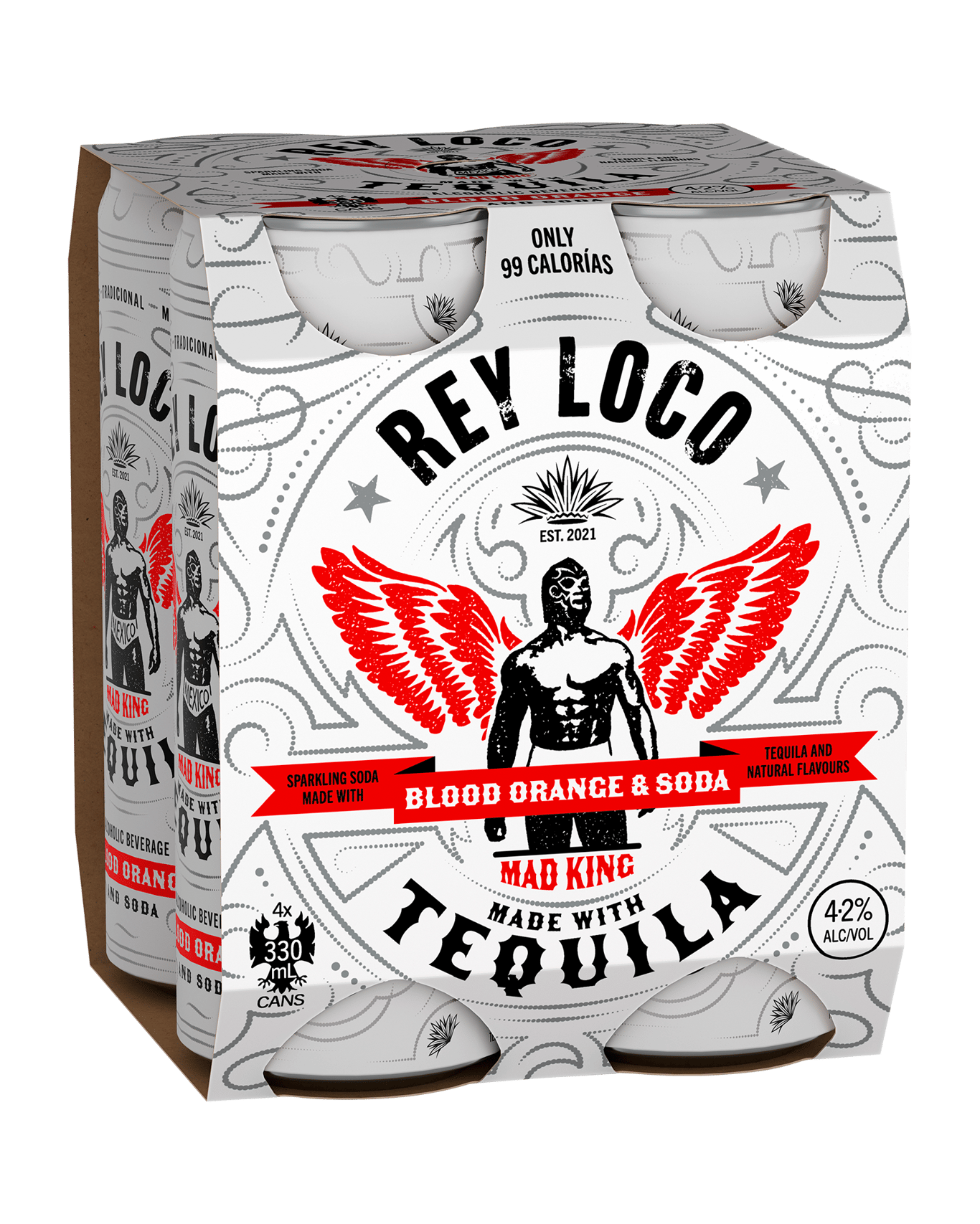 Buy Rey Loco Tequila Blood Orange & Soda Can 330ml Online (Lowest Price