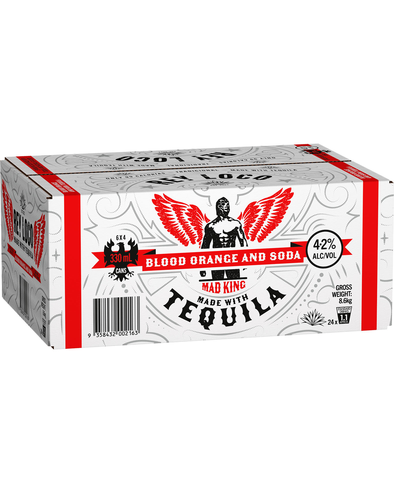 Buy Rey Loco Tequila Blood Orange & Soda Can 330ml Online (Lowest Price