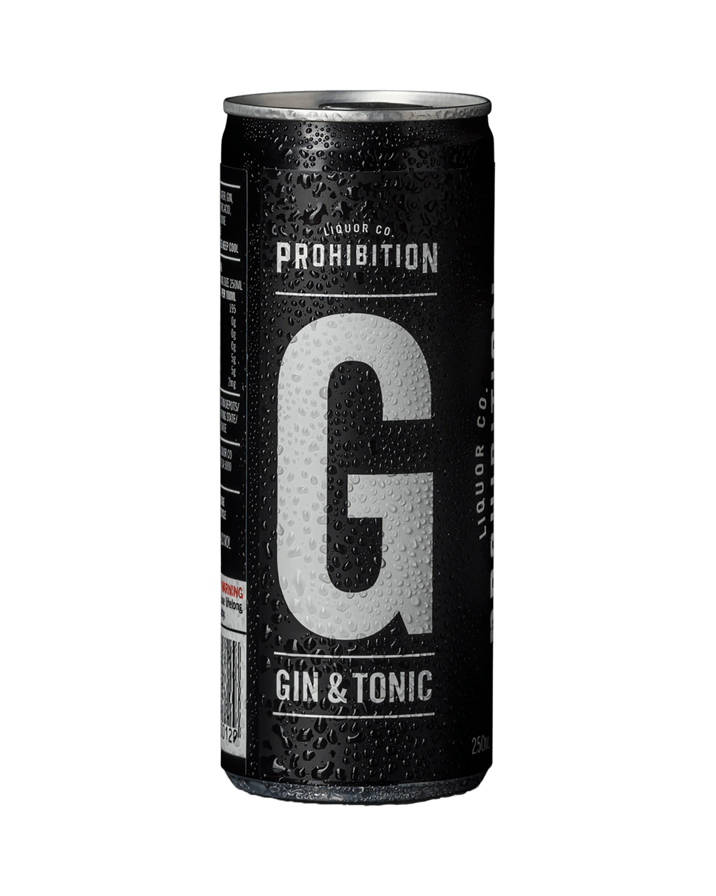 Prohibition Gin Tonic Premix 250ml Boozy