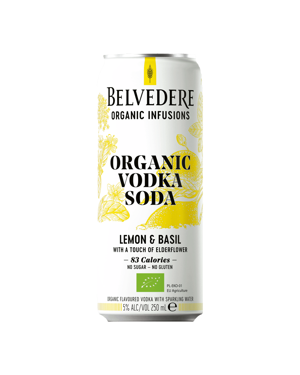 Belvedere Organic Vodka Soda Lemon & Basil 250ml (Unbeatable Prices): Buy  Online @Best Deals with Delivery - Dan Murphy's