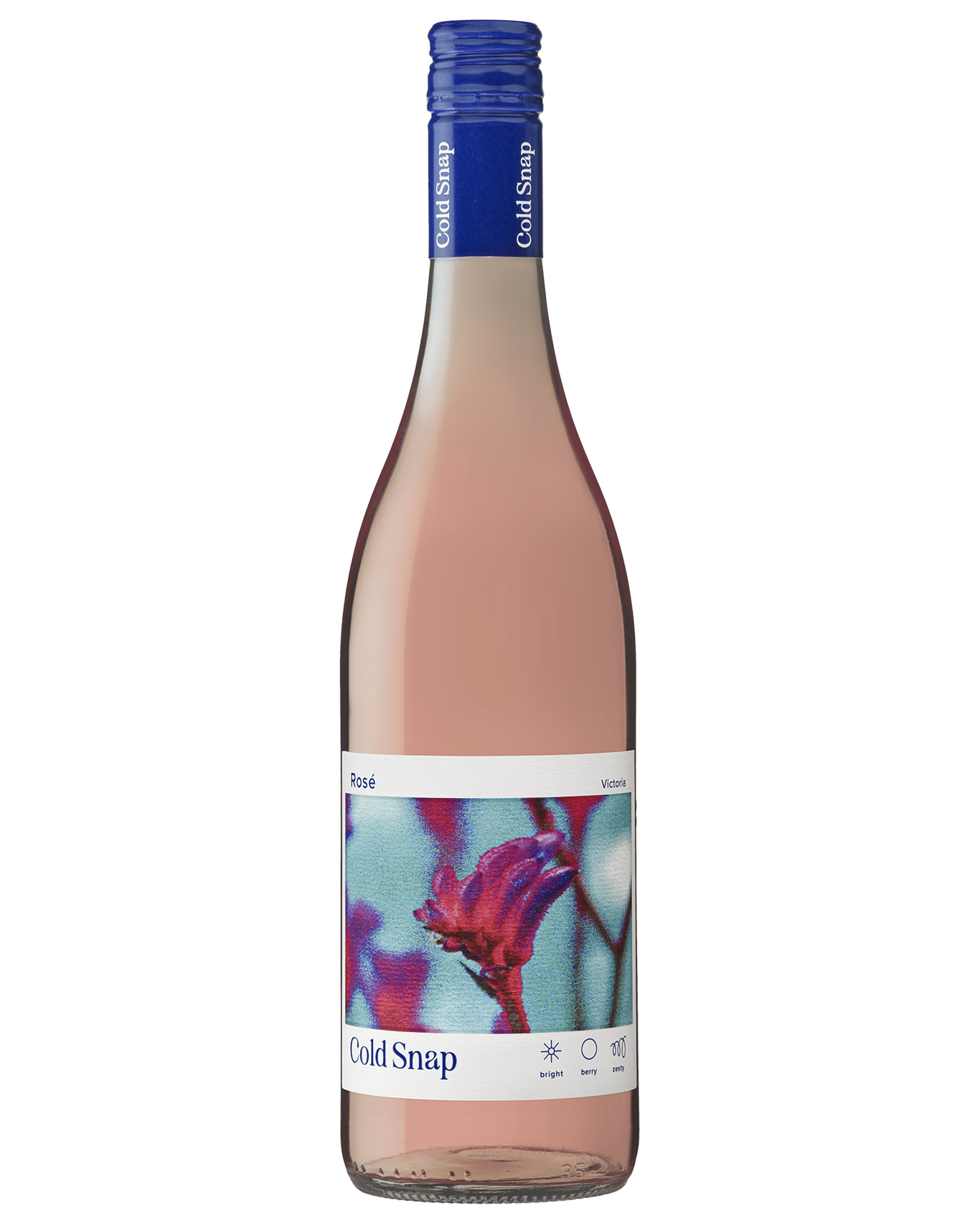 A bottle of the Cold Snap Cool Climate Victoria Rosé