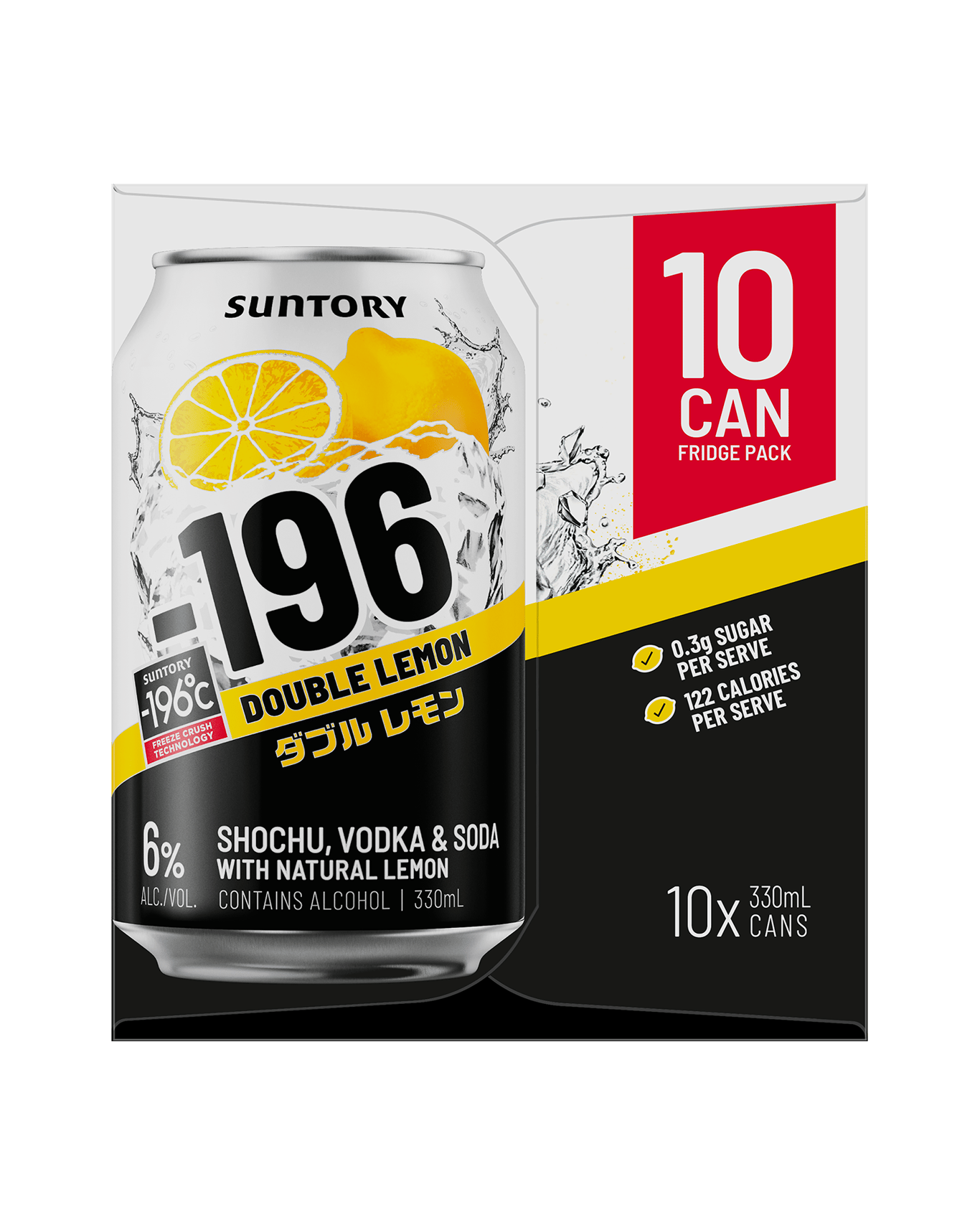 -196 Double Lemon Cans 10x330mL