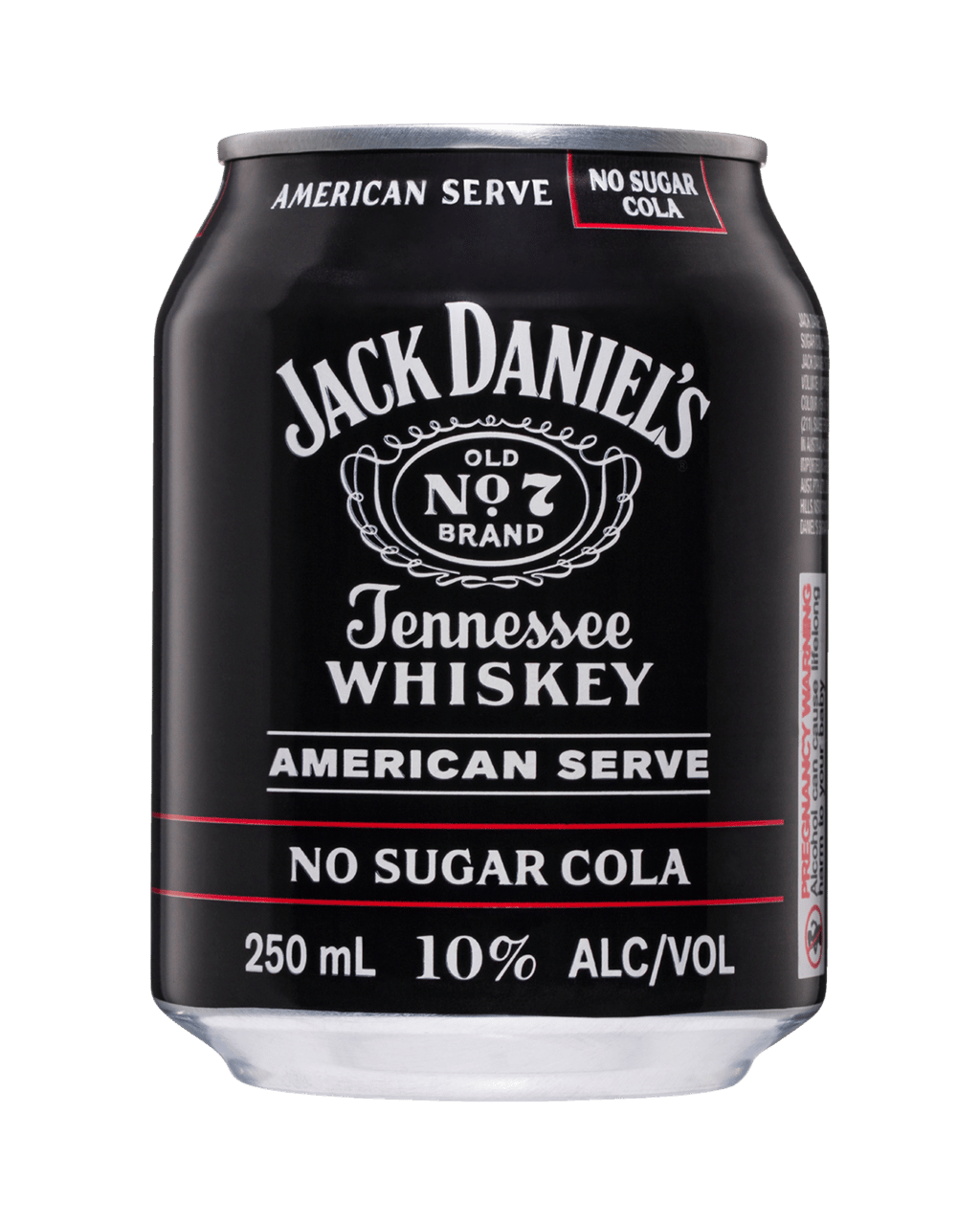 jack daniel's no sugar cola 330ml calories