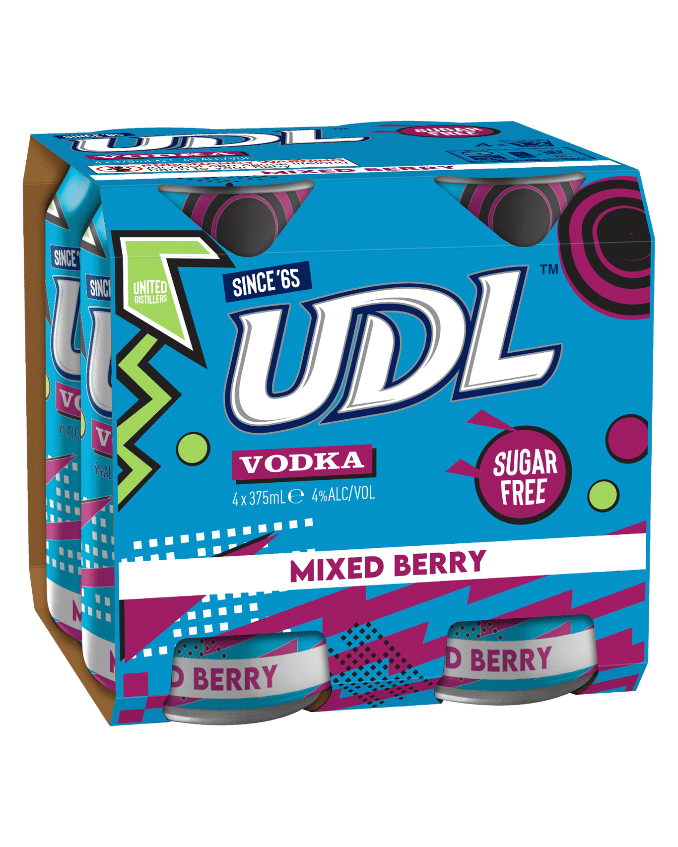 Buy Udl Vodka & Zero Sugar Mixed Berry Cans 375ml Online (Lowest Price